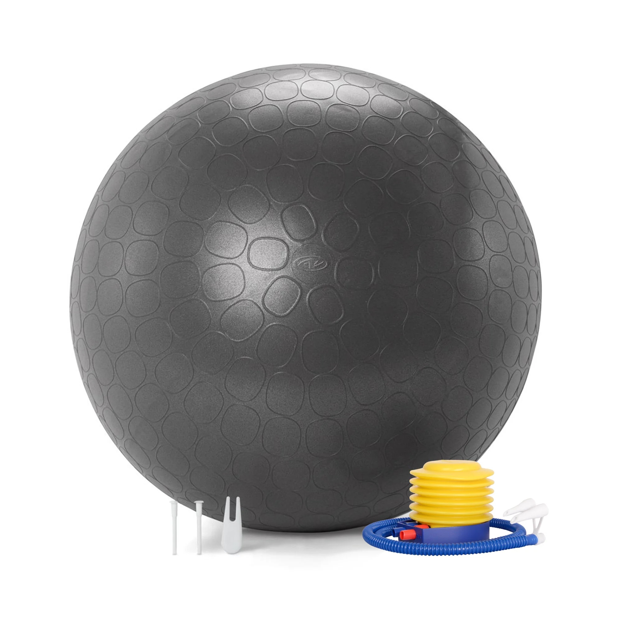 Athletic Works 75cm Exercise Yoga Ball, Anti Burst Free Air Pump for Fitness, Balance and Gym Wor... | Walmart (US)