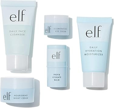e.l.f. Jet Set Hydration Kit, Travel Friendly Skincare Set, Cleanser, Balm, moisturiser, Eye Crea... | Amazon (UK)