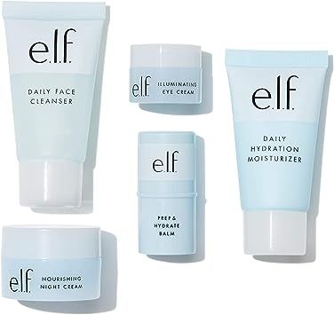 e.l.f. Jet Set Hydration Kit, Travel Friendly Skincare Set, Cleanser, Balm, moisturiser, Eye Crea... | Amazon (UK)