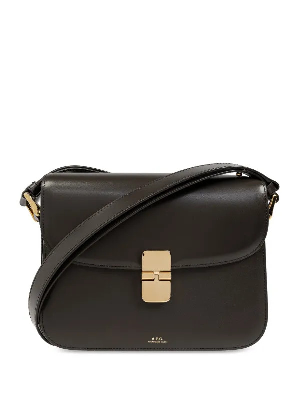 A.P.C. Small Grace Polished Leather Bag | Brown | FARFETCH CA | Farfetch Global
