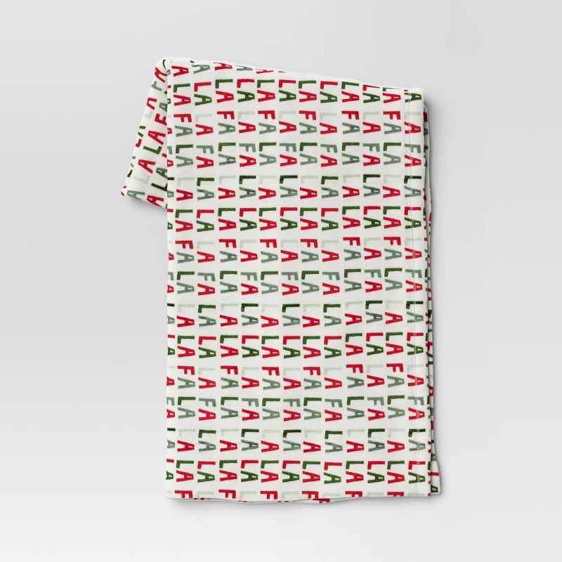 'Fa La La' Printed Plush Christmas Throw Blanket - Wondershop™ | Target