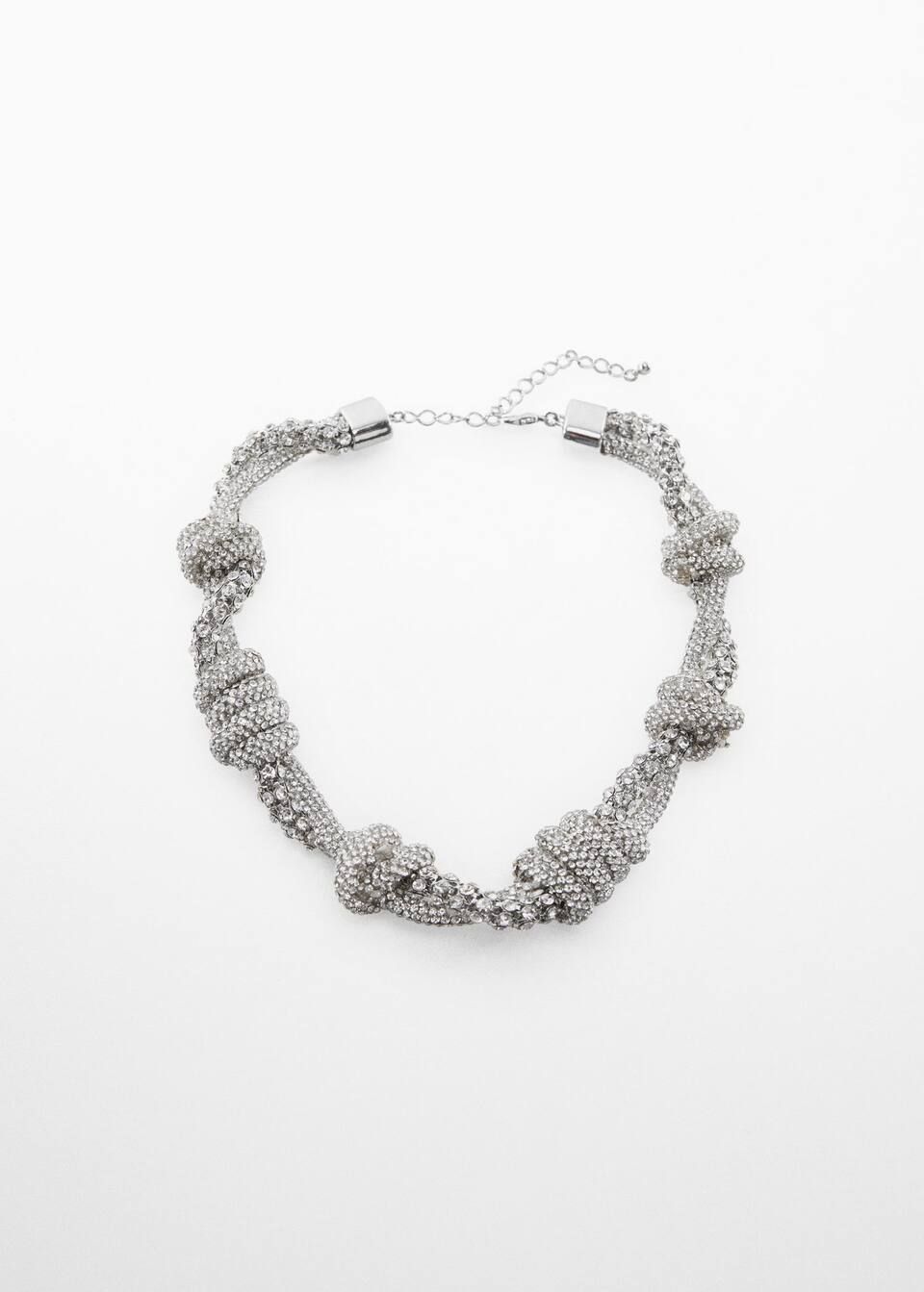 Crystal knots necklace | MANGO (US)