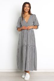 Vontae Dress - Black Gingham | Petal & Pup (US)