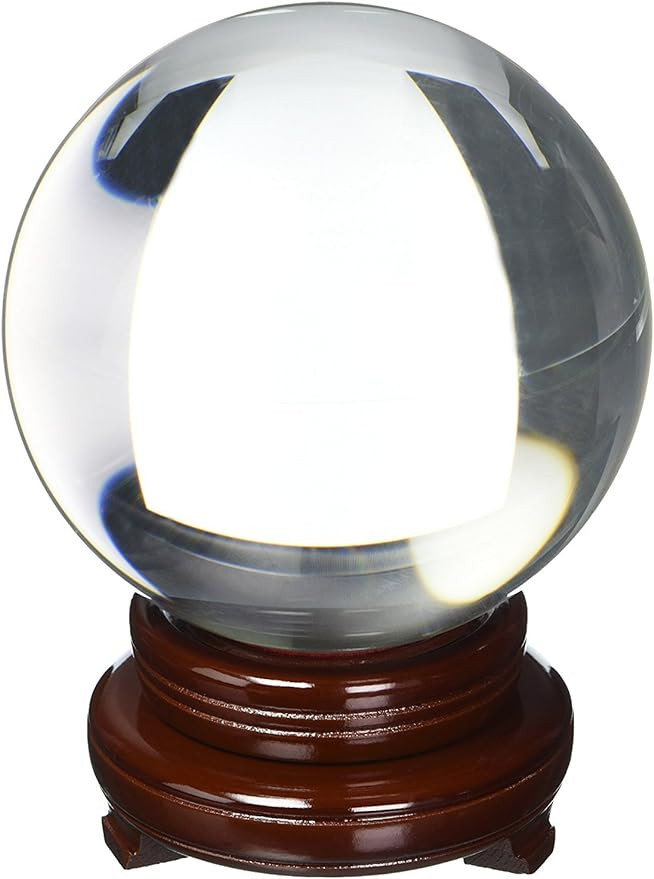 Amlong Crystal Clear Crystal Ball 150mm (6 inch) Including Wooden Stand | Amazon (US)