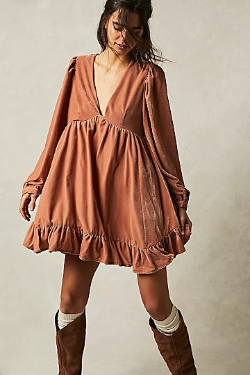 Estella Velvet Mini Dress | Free People (Global - UK&FR Excluded)