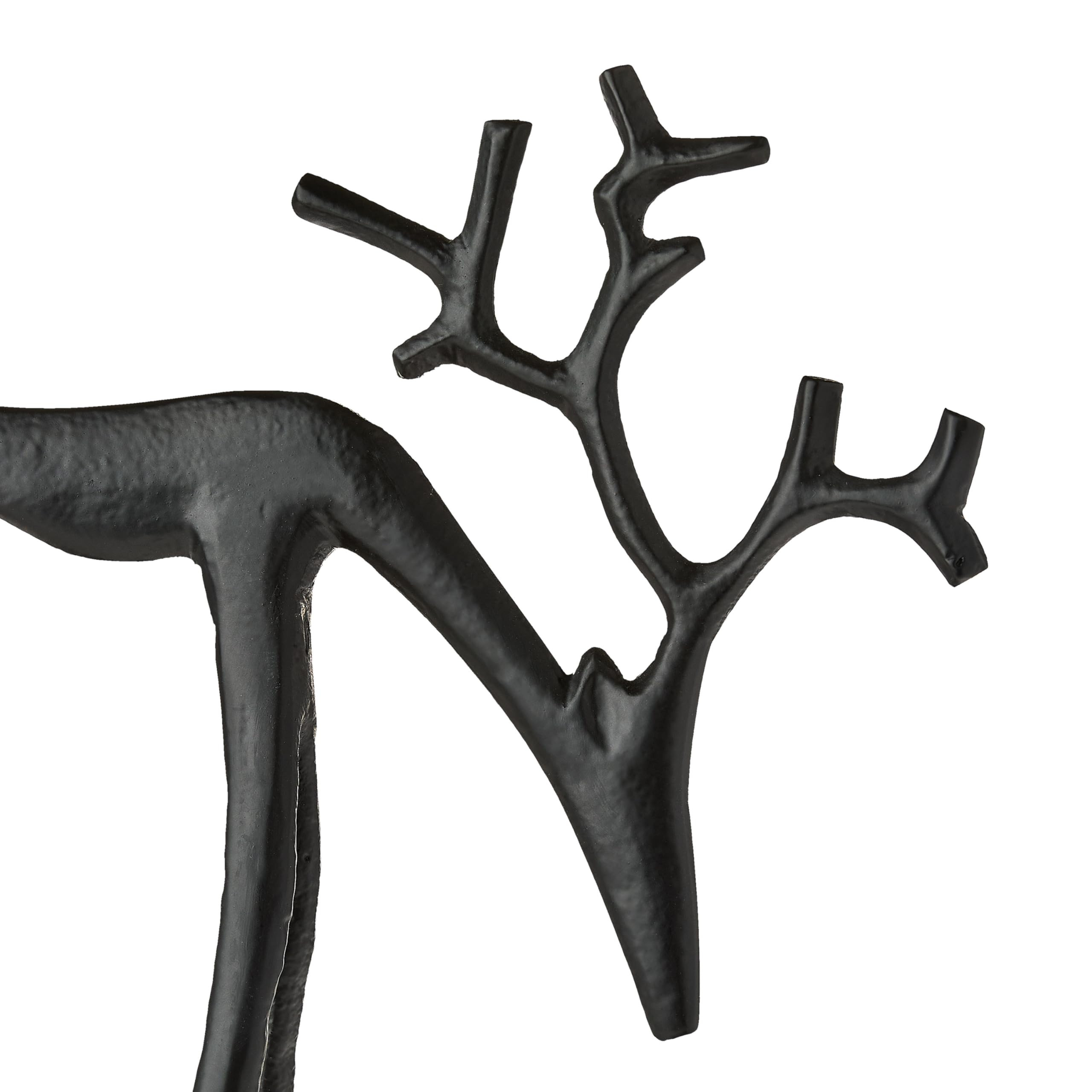 10'' H Black Metal Christmas Reindeer Figurine – Modern Tabletop Decoration, Contemporary Holid... | Amazon (US)