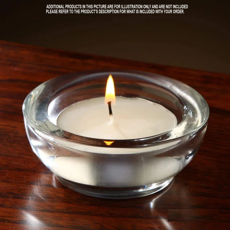 1.1'' H Glass Tabletop Tealight Holder (Set of 18) | Wayfair North America