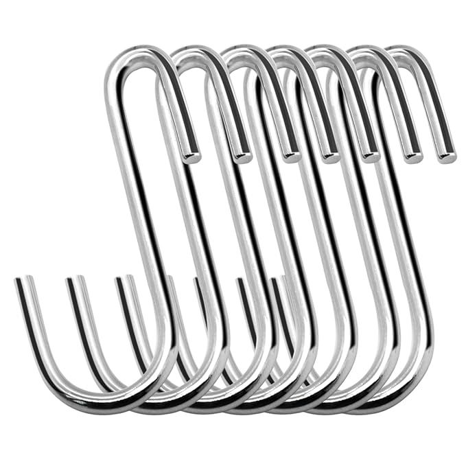 30 Pack Esfun Heavy Duty S Hooks Pan Pot Holder Rack Hooks Hanging Hangers S Shaped Hooks for Kit... | Amazon (US)