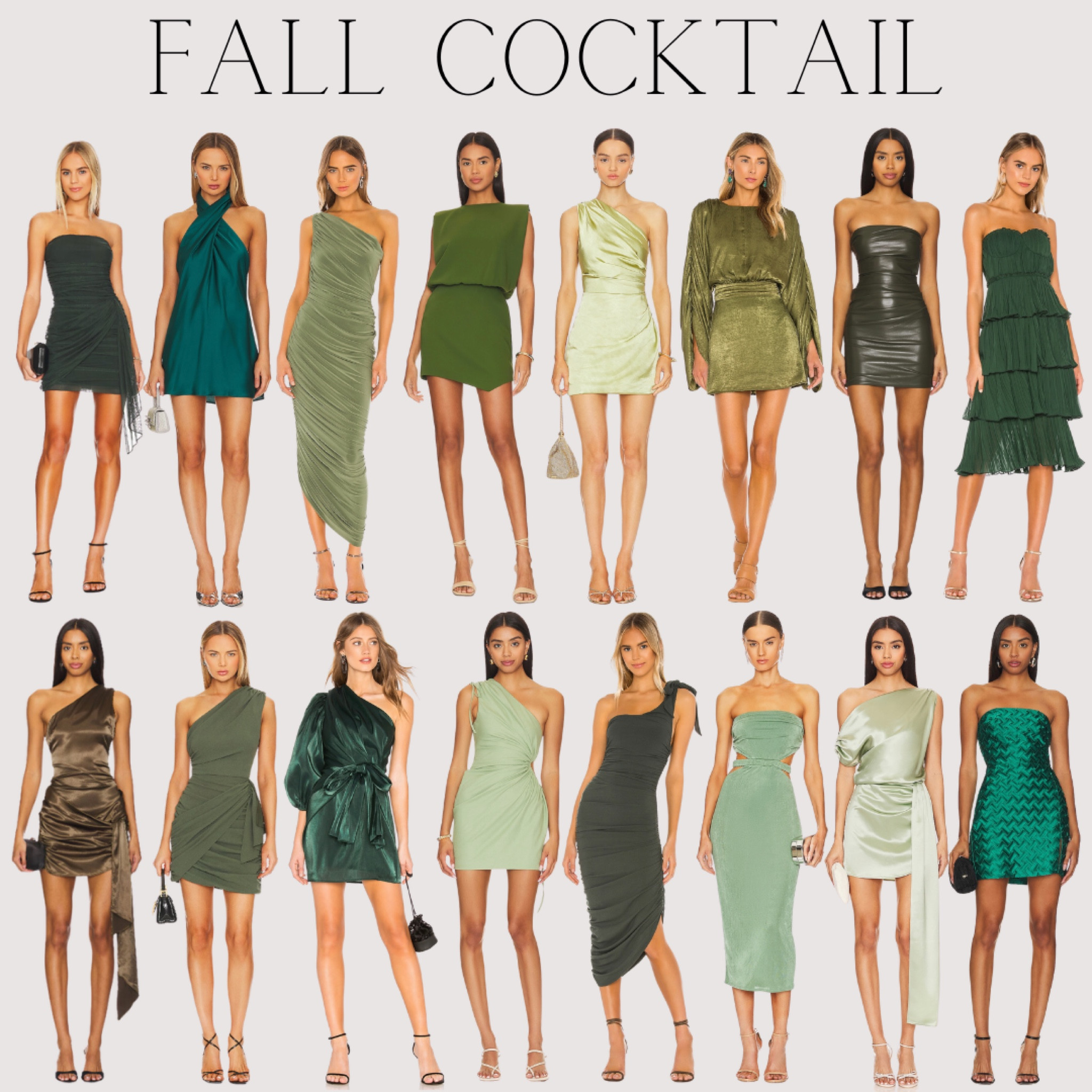 Cocktail dress inspo for this fall fashion season!! Loving these dark greens and deep teals🤍🤍

#LTKHoliday #LTKStyleTip #LTKSeasonal
