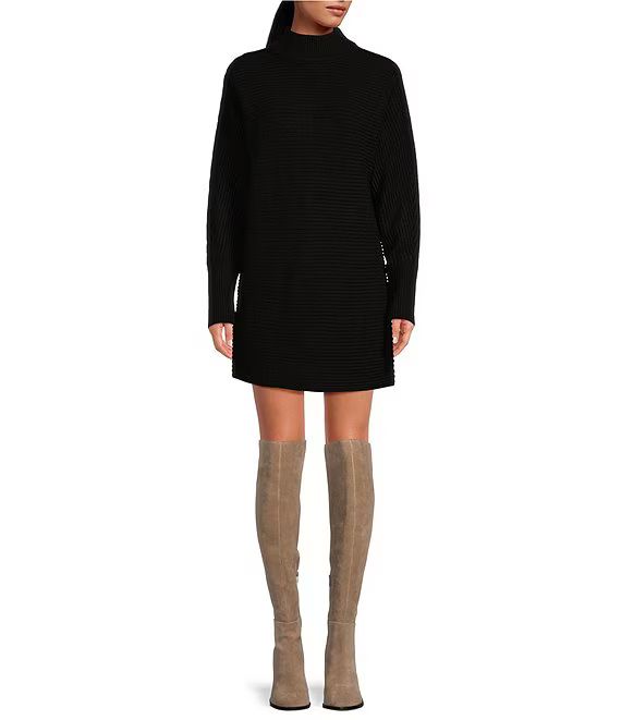 Michelle Acrylic Turtleneck Long Sleeve Sweater Dress | Dillard's