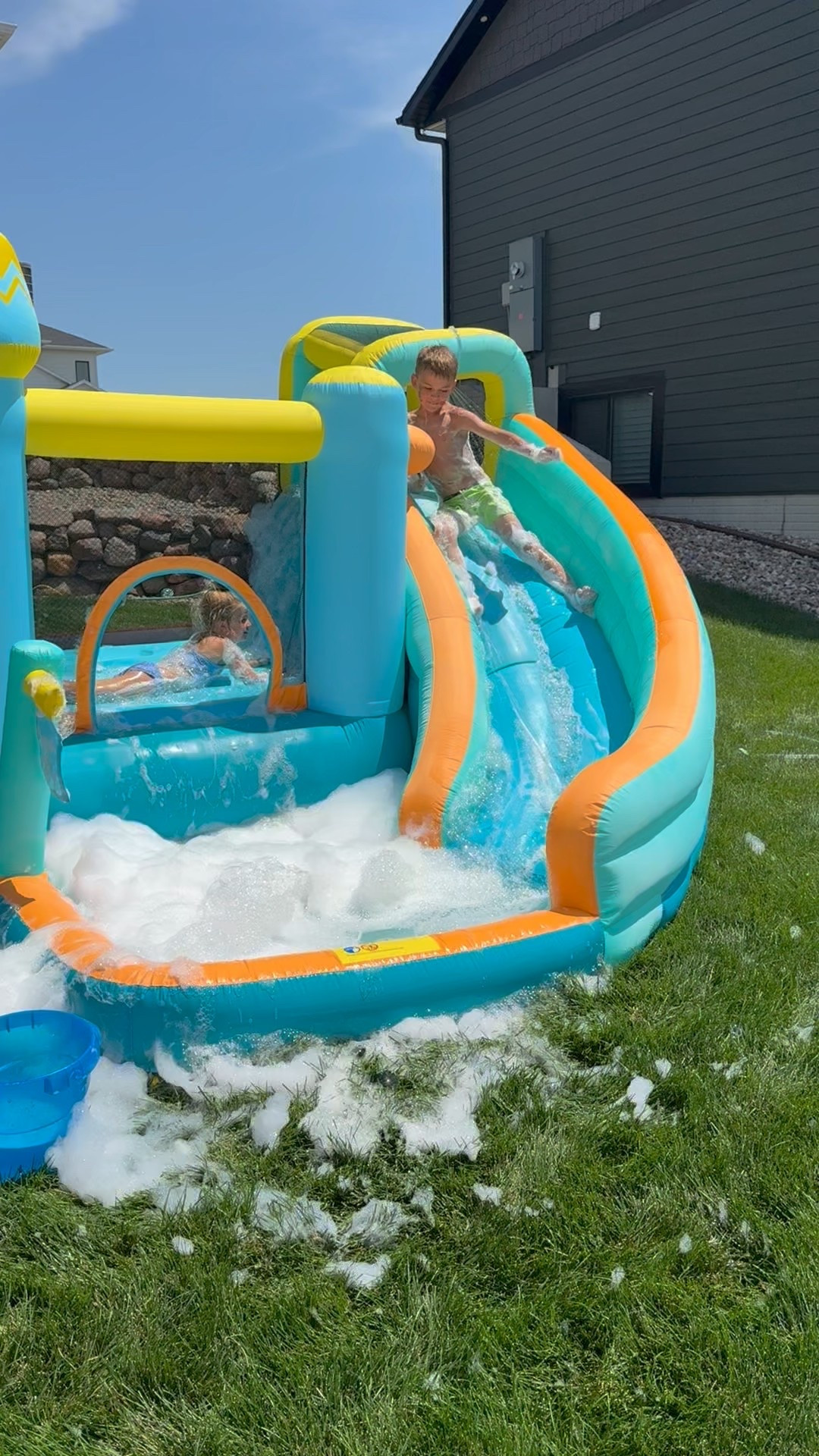 Perfect outside accessory for those warm summer days! We blow it up in the basement during winter time for year round use! 