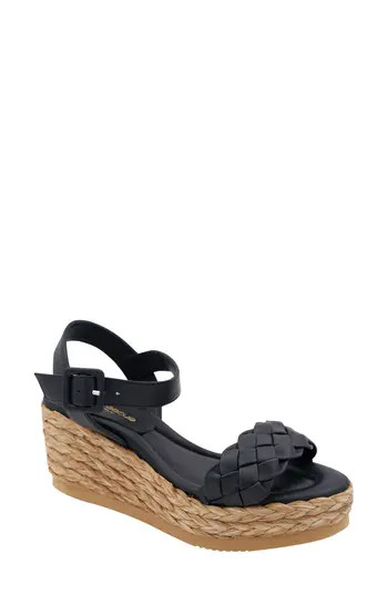 André Assous Cecilia Wedge Platform Sandal in Black at Nordstrom Rack, Size 5 | Nordstrom Rack