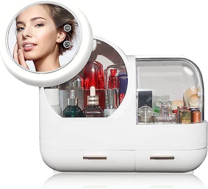 Generic Cosmetic Display Cases Skin Care Organizer Makeup Storage Organizer Box with Mirror Cosme... | Amazon (US)