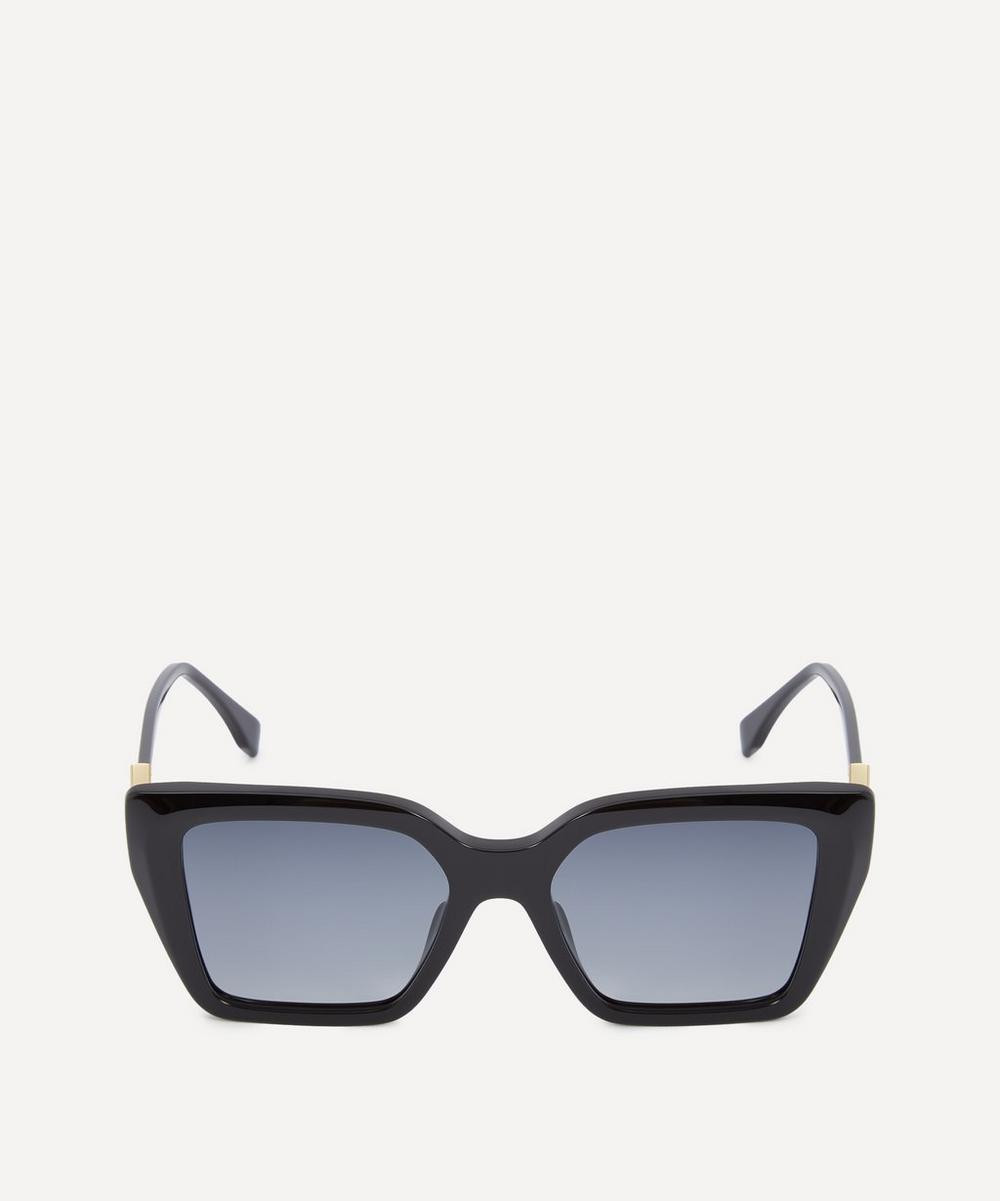 Fendi Women's Oversized Square FF Diamonds Black Acetate Sunglasses | Liberty London (UK)