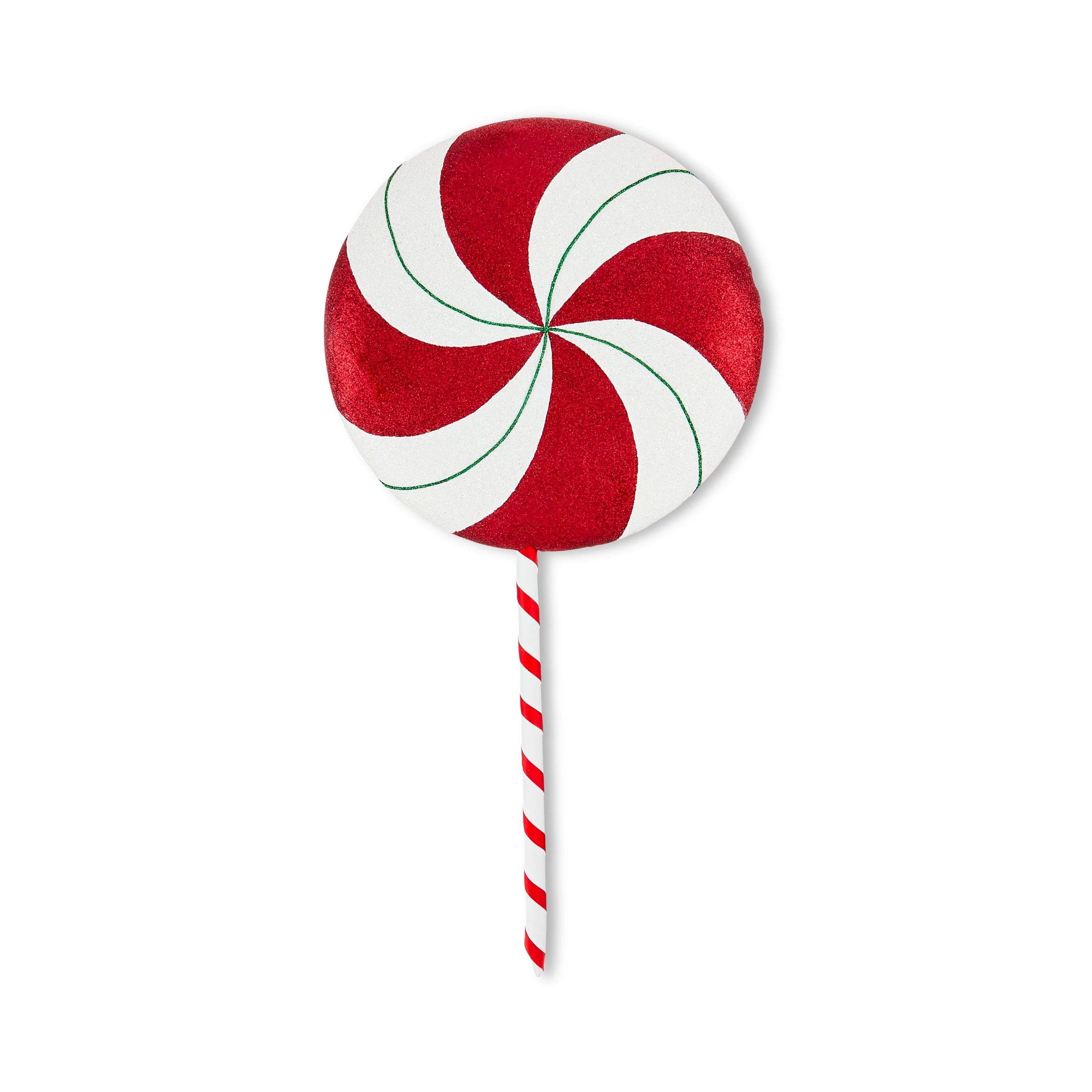 Festive Red and White Lollipop Outdoor Decor Yard Stake, 23.6 in, by Holiday Time - Walmart.com | Walmart (US)