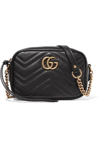 Gucci - Gg Marmont Camera Mini Quilted Leather Shoulder Bag - Black | NET-A-PORTER (US)