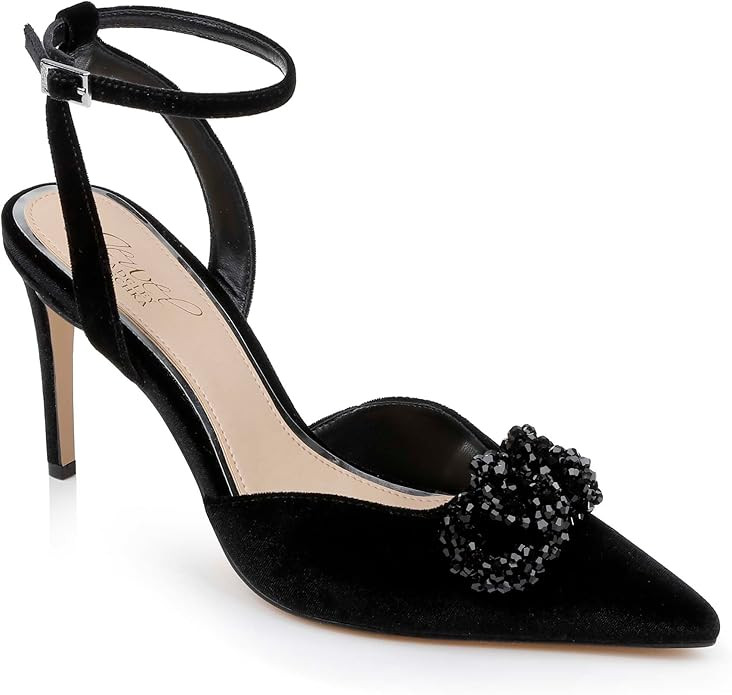 Jewel Badgley Mischka Tailynn Pointed Toe Velvet Stiletto Heels | Amazon (US)