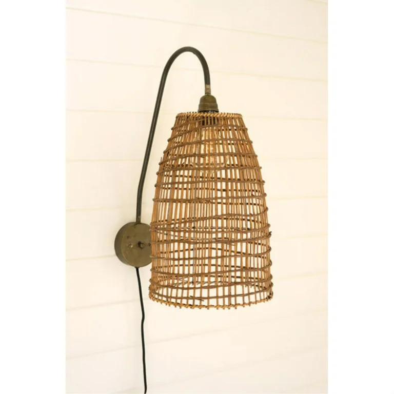 Wicker Dome Wall Sconce Lamp | Walmart (US)