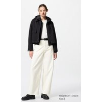 Uniqlo - Jersey Barrel Leg Trousers (longer) - Off White - XL | UNIQLO (UK)