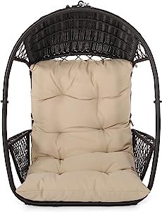 Christopher Knight Home Sidney Outdoor/Indoor Wicker Hanging Chair with 8 Foot Chain (NO Stand), ... | Amazon (US)