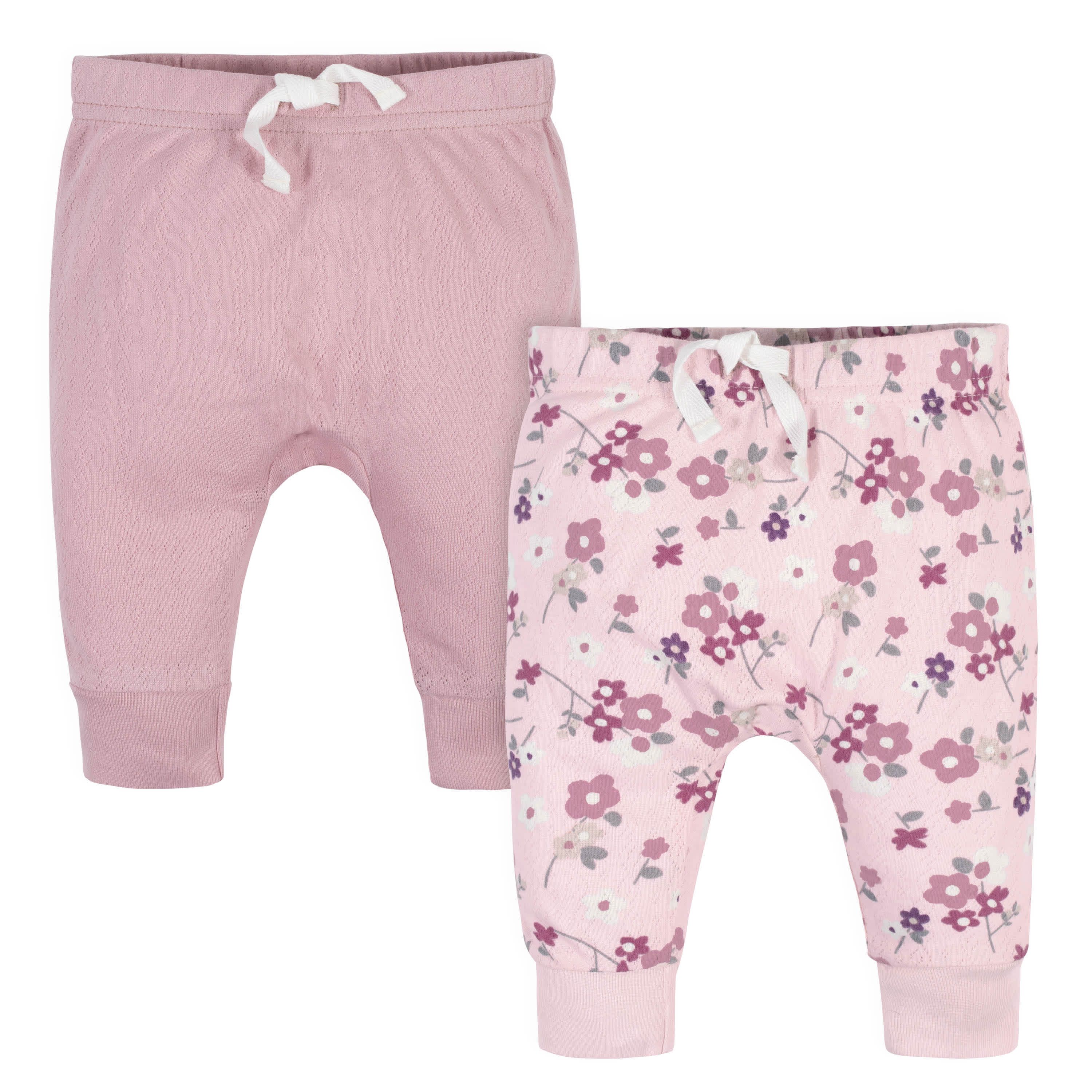 2-Pack Organic Baby Girls Wild Flower Pants | Gerber Childrenswear