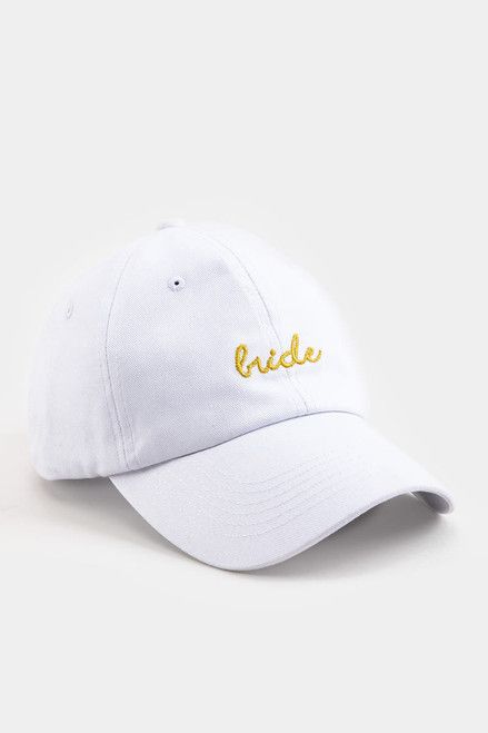 Bride Embroidered White Baseball Hat | Francesca's