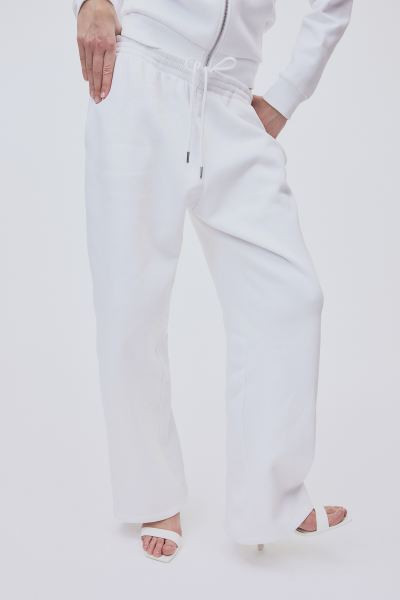 Sweatpants - White - Ladies | H&M GB | H&M (UK, MY, IN, SG, PH, TW, HK)