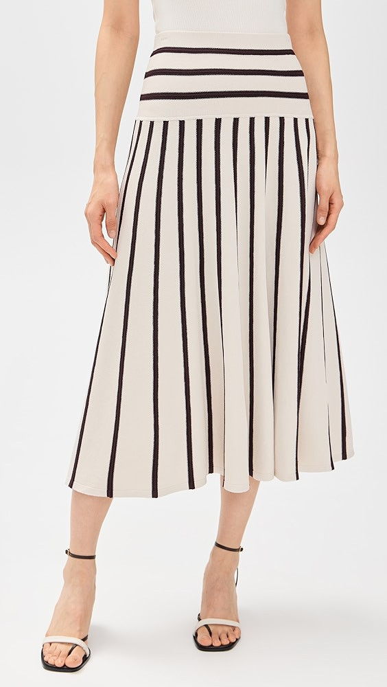 Illuminate Stripe Midi Skirt | Shopbop