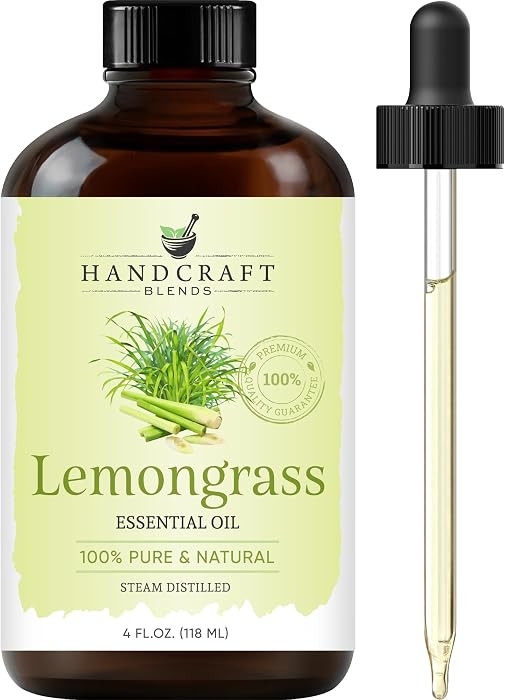 Handcraft Blends Lemongrass Essential Oil \u2013 Huge 4 Fl Oz \u2013 100% Pure and Natural \u2013... | Amazon (US)