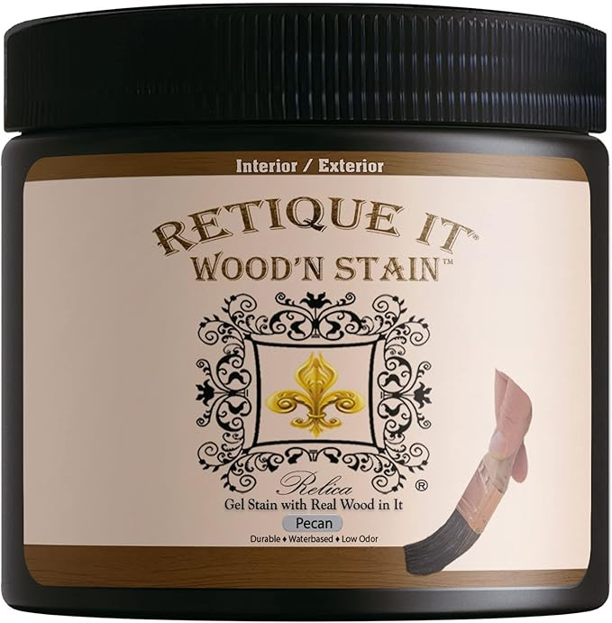 Retique It Wood'n Stain - Liquid Wood Gel Stain Interior/Exterior (16 oz (Pint), 50 Pecan) | Amazon (US)
