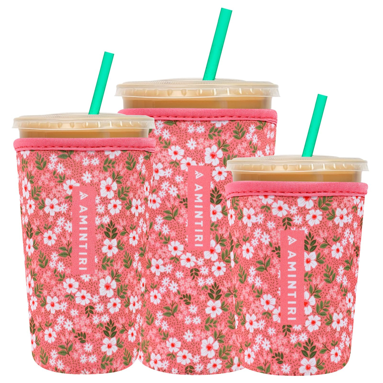 3 Pack Reusable Sleeve for Iced Coffee Cup, Coffee Neoprene Sleeve for Iced&Hot Drinks, Coffee Sl... | Amazon (US)