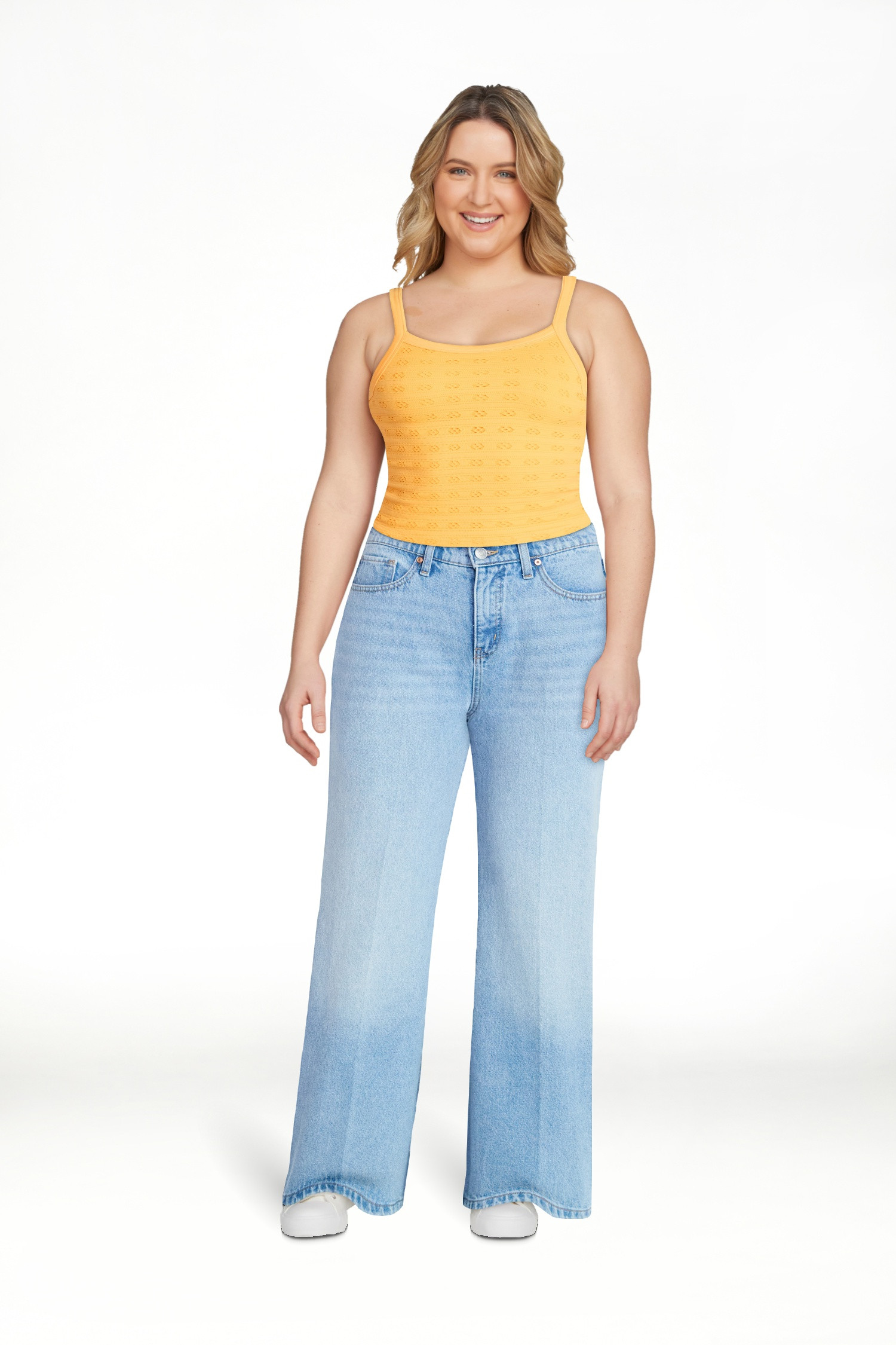 No Boundaries Cropped Textured Stitch Tank Top, Women's XXS-XXL - Walmart.com | Walmart (US)