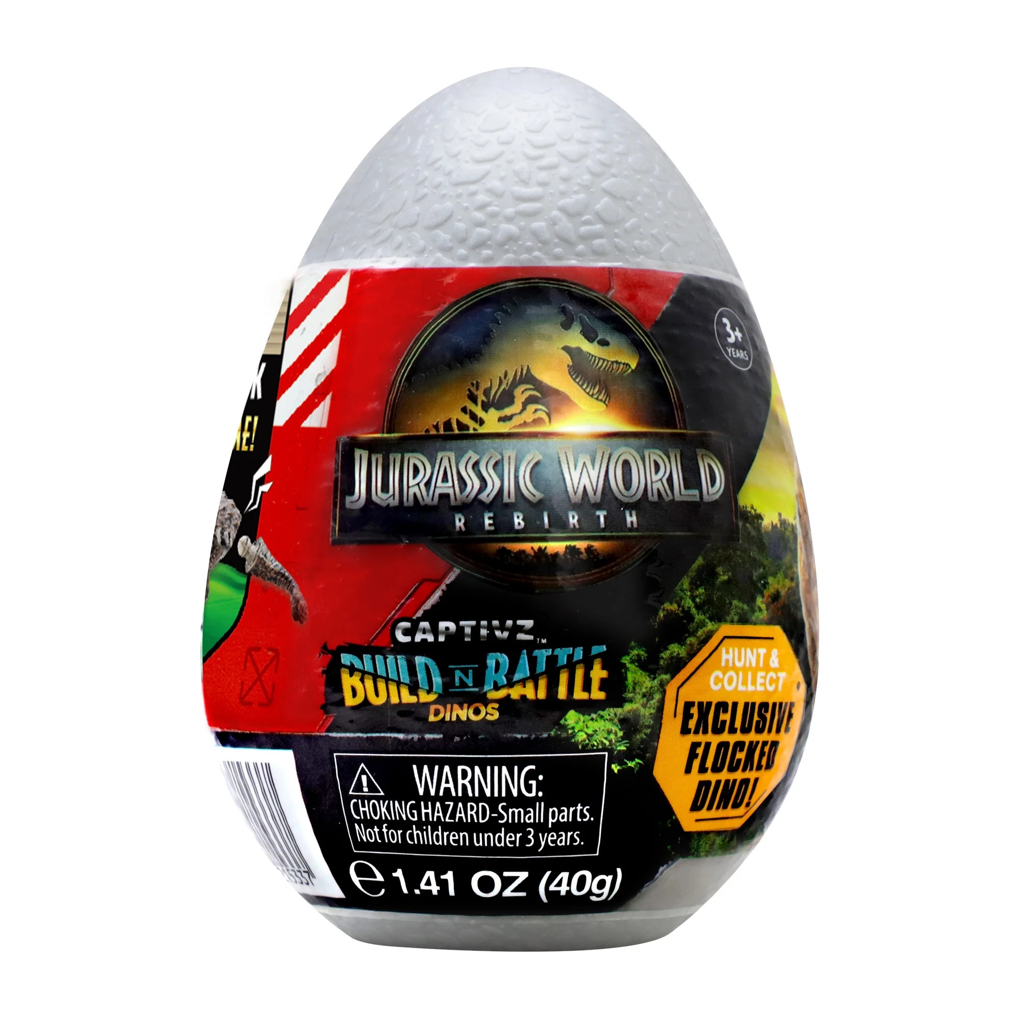 Jurassic World Rebirth Captivz Slime Egg Dinosaur Collectible Flocked Exclusive Ages 3+ | Walmart (US)