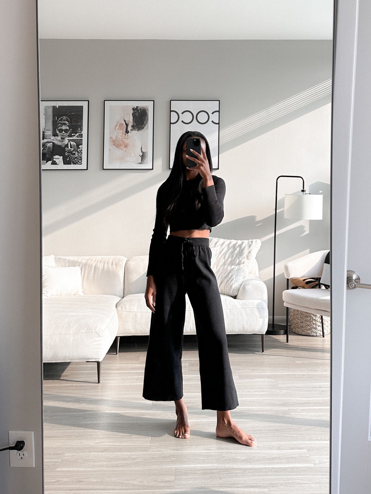 Black long sleeve set, loungewear, travel outfit, cozy outfit, wearing a S/M — code: BRENNA for $$ off 

#LTKFind #LTKSeasonal #LTKunder100
