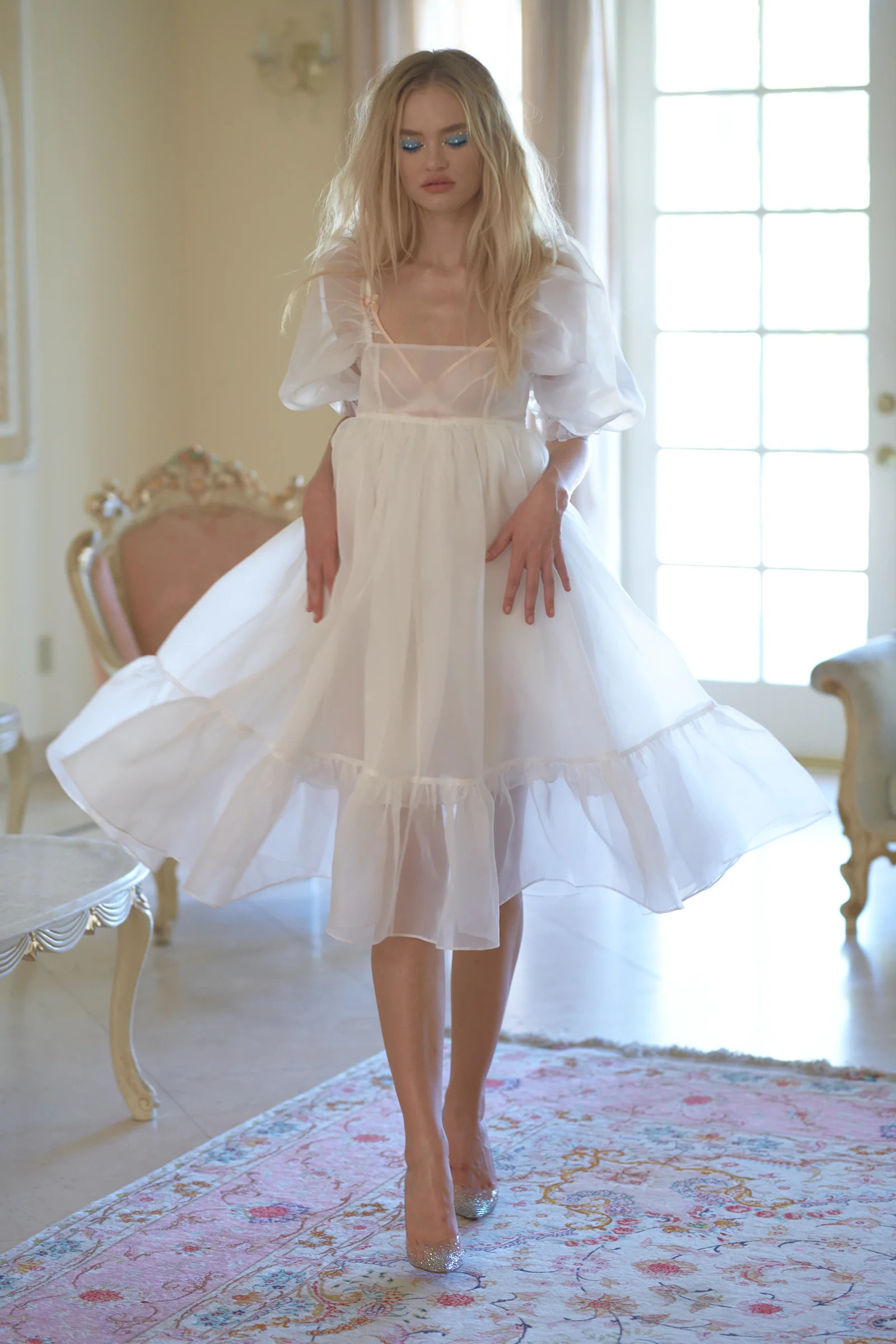 The Ivory French Puff Dress | Selkie Collection