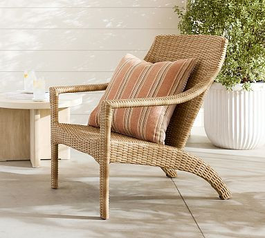 Huntington Wicker Stacking Outdoor Adirondack | Pottery Barn (US)