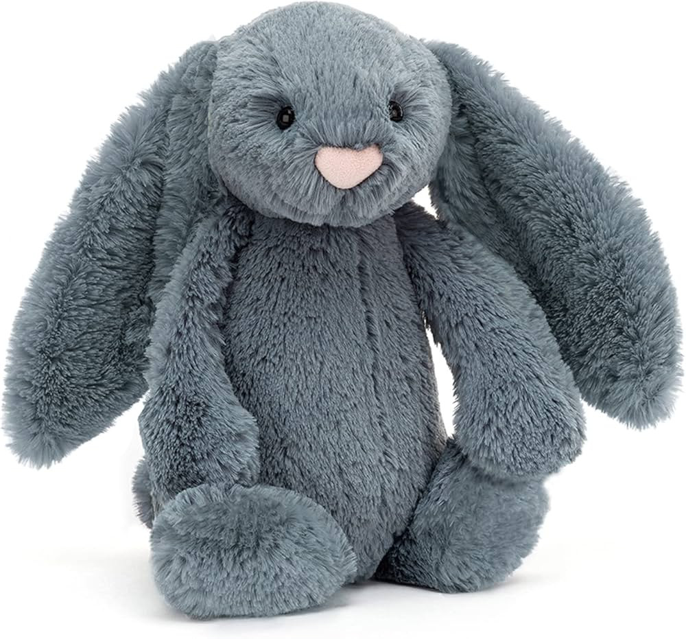 Jellycat Bashful Dusky Blue Bunny Stuffed Animal, Medium | Amazon (US)