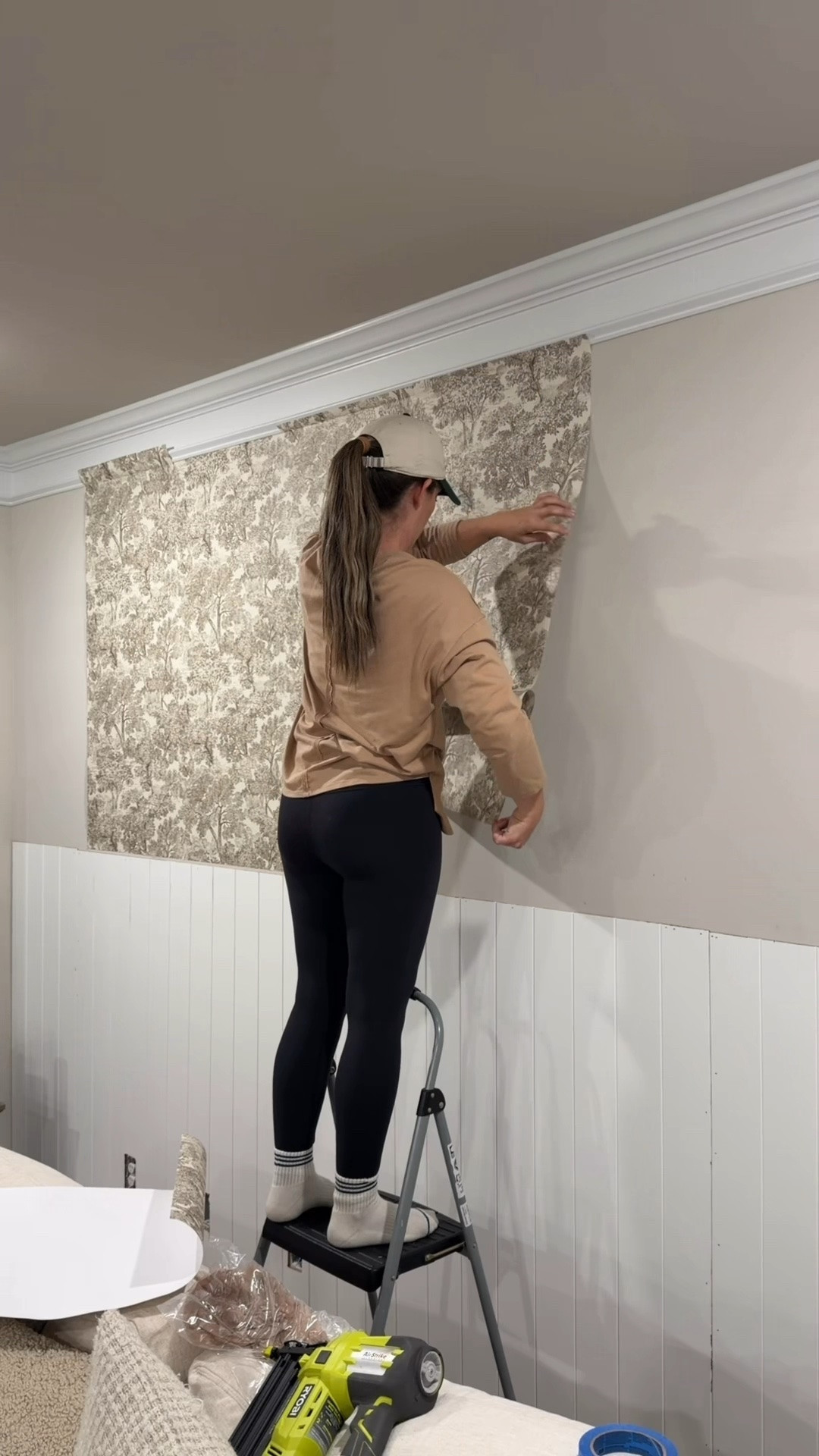 Toile Brown wallpaper from @Wayfair 🤎 by Burch Lane. I am SUPER picky about my wallpaper patterns and I’m here to tell you this one is perfection 🤩 It was very easy to install!!

#LTKmomlife #LTKdayinmylife #LTKHome