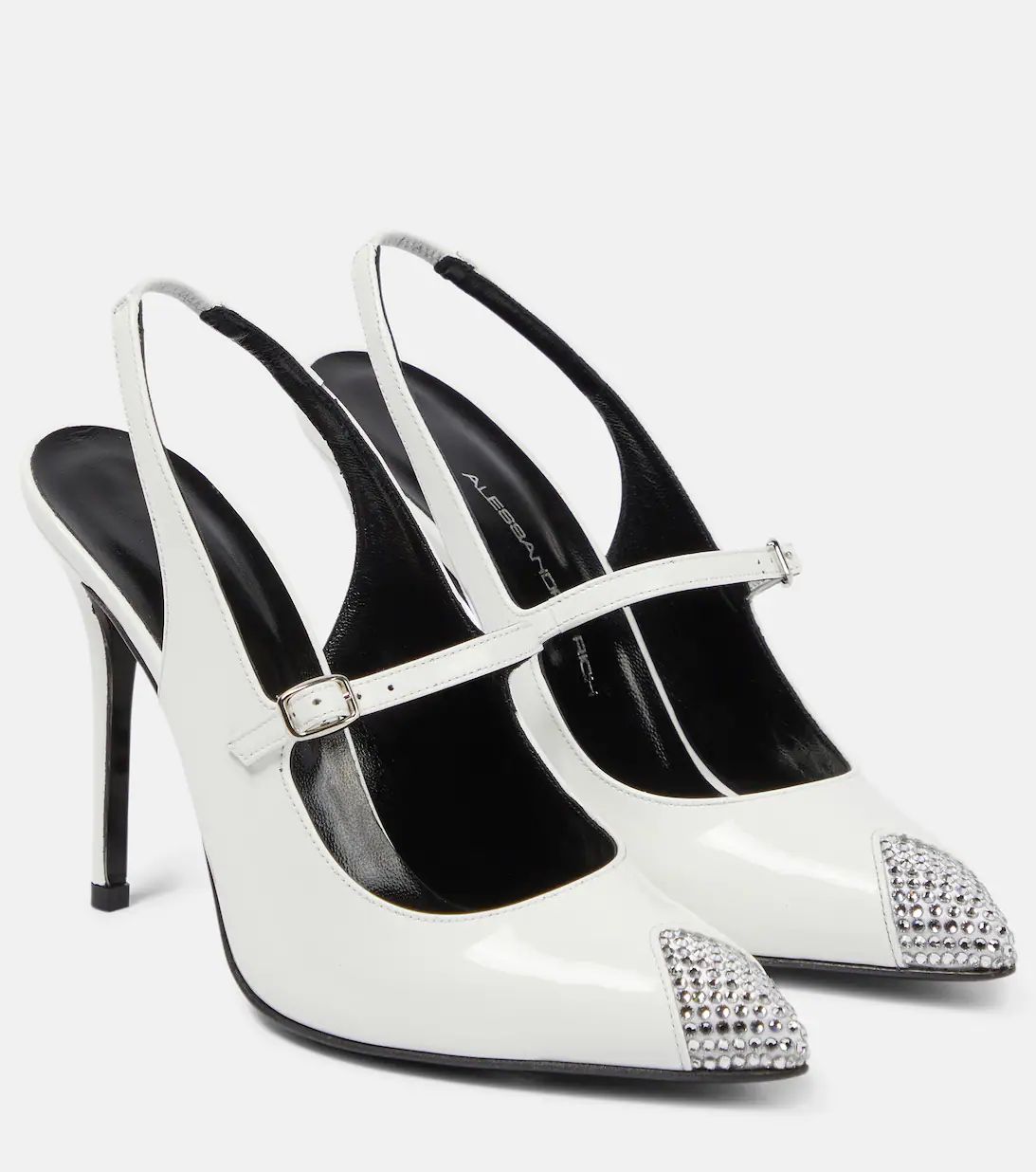 Alessandra RichEmbellished patent leather slingback pumps | Mytheresa (US/CA)