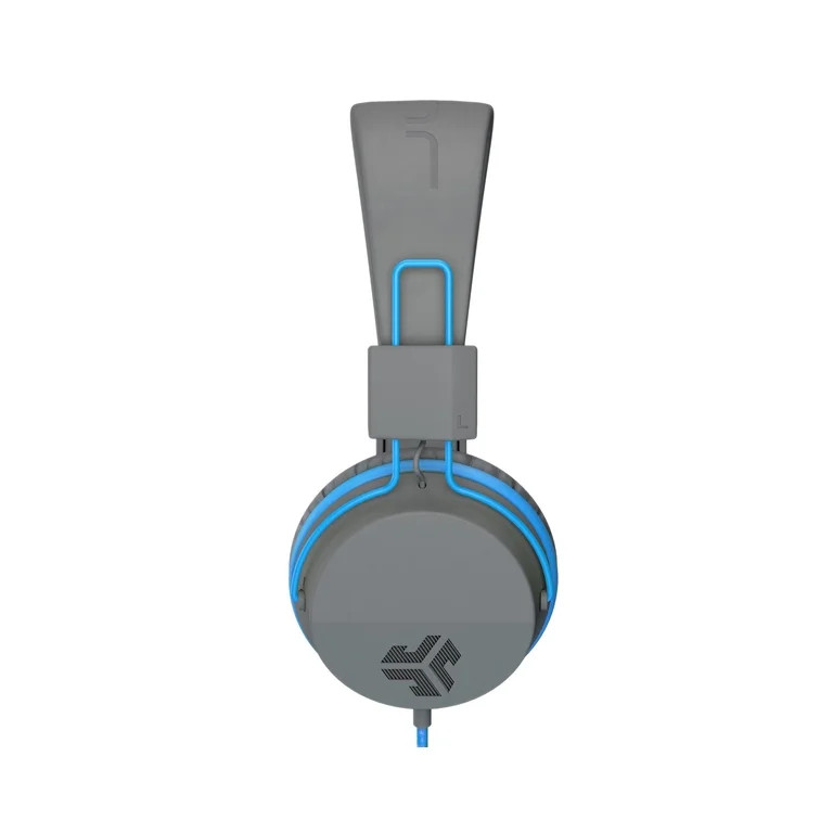 JLab JBuddies Studio On-Ear Kids Wired Headphones, Grey/Blue, Studio Volume Safe, Volume Limiter,... | Walmart (US)