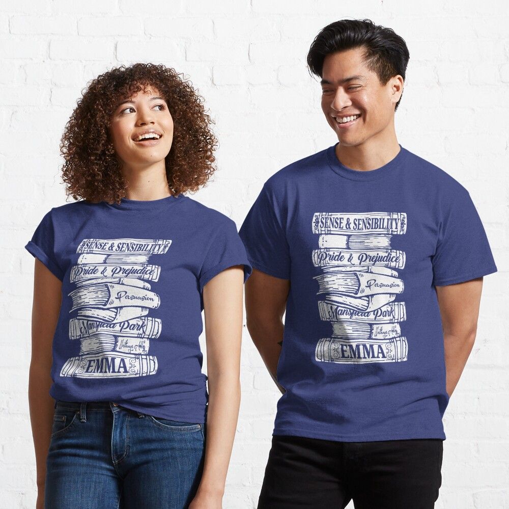 Jane Austen Vintage Book Club Mr. Darcy Fans Literary Quotes Gifts Classic T-Shirt | Redbubble (US)