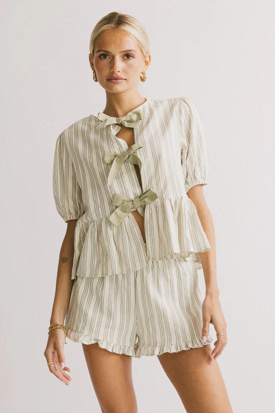 Ethel Tie Front Blouse | Böhme US