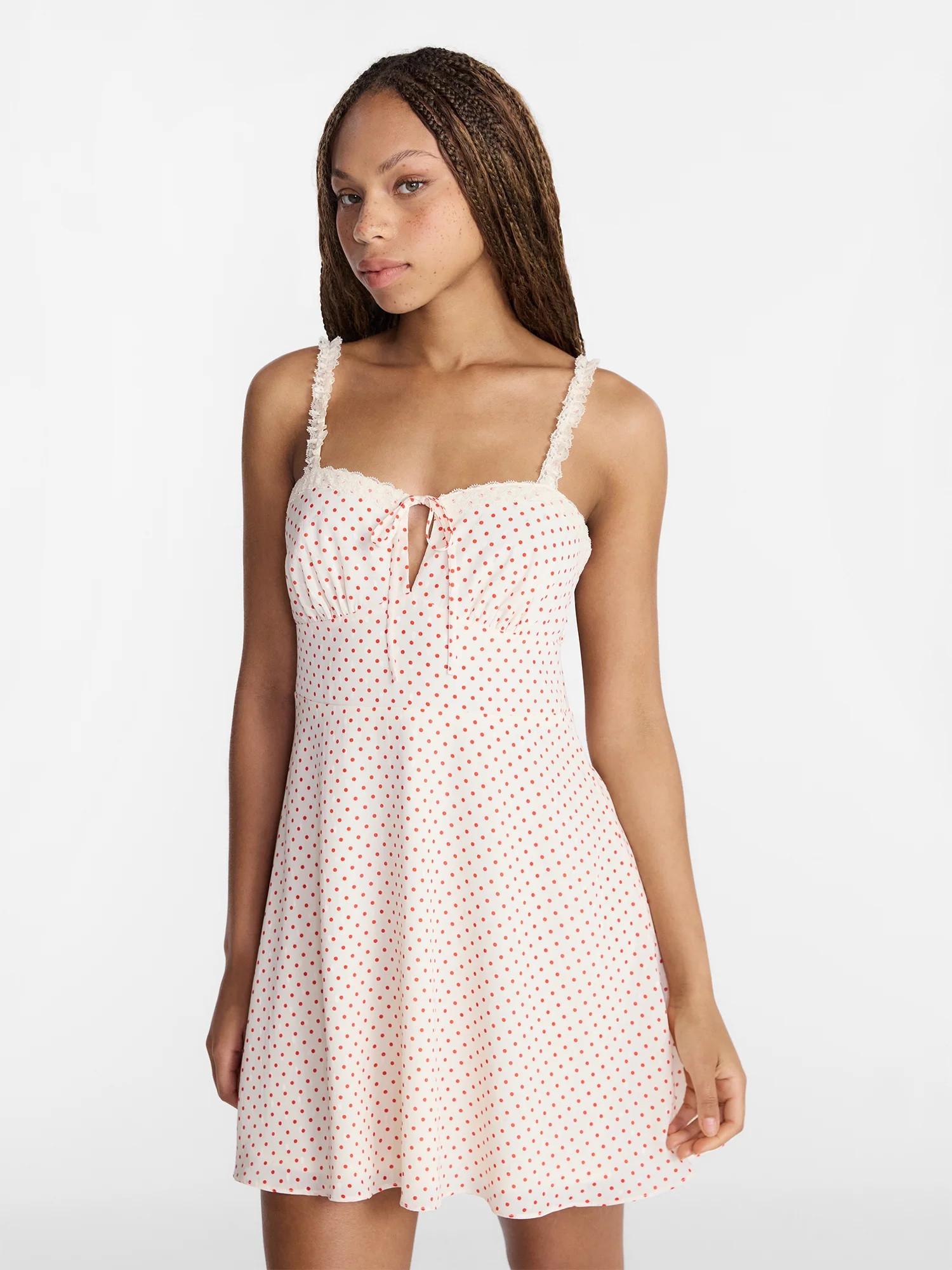 No Boundaries Polka Dot Dress, Women's XXS-XXL | Walmart (US)