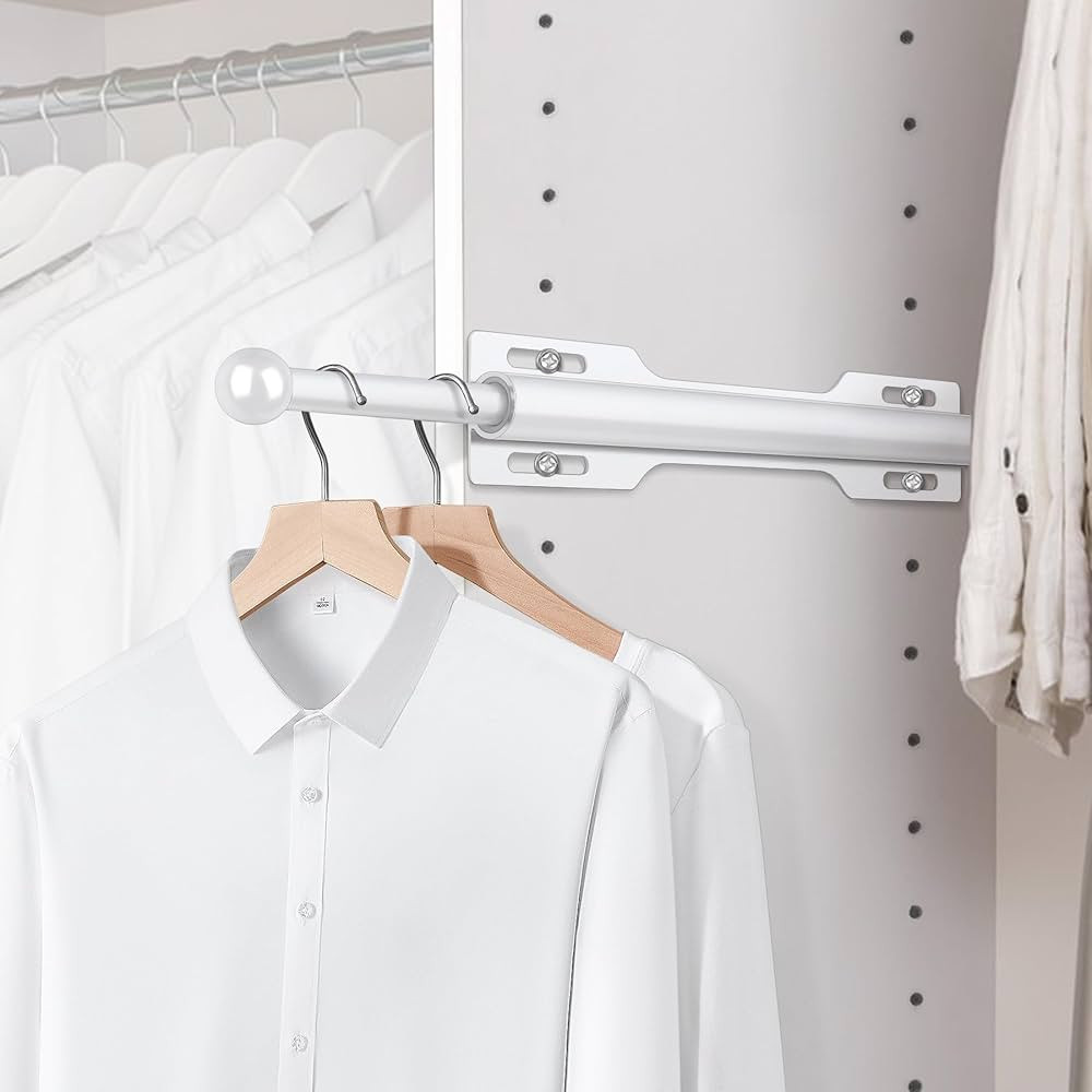 FIRJOY Valet Rod for Closet Pull Out (White) | Amazon (US)