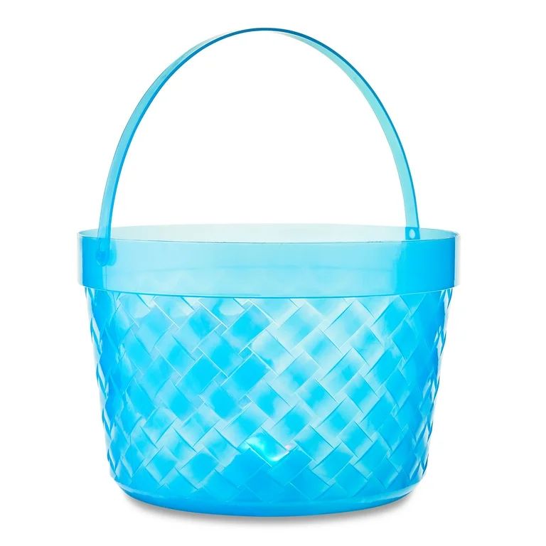Easter LED Light-Up Blue Plastic Bucket by Way To Celebrate | Walmart (US)