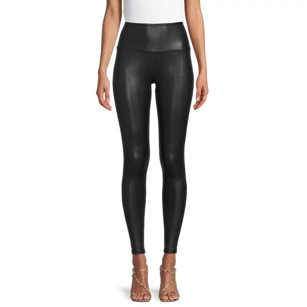 Time and Tru Women's Faux Leather Legging | Walmart (US)
