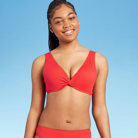 Women's Light Lift Bralette Bikini Top - Shade & Shore™ Red | Target