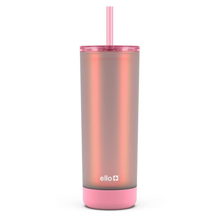 Ello Monterey 24oz Double Wall Plastic Straw Tumbler | Target