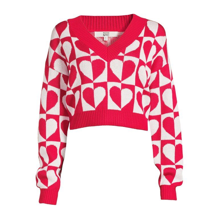 Madden NYC Junior's V-neck Dolman Sweater | Walmart (US)