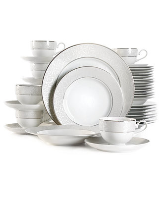 Parchment 40 Pc. Dinnerware Set, Service for 8 | Macy's